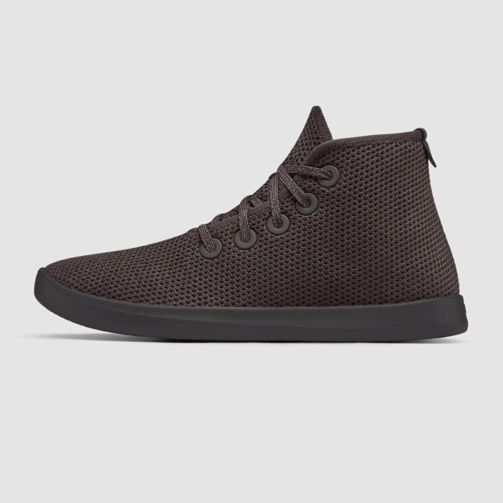 Allbirds Women’s Tree Toppers High Tops in Charcoal Grey (Grey Sole), size 8
